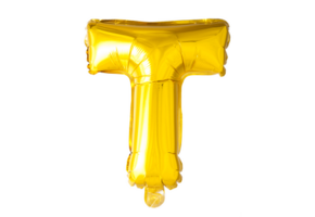 Letter Ballon T Goud - 41cm