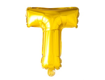 Letter Ballon T Goud - 41cm