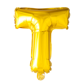 Letter Ballon T Goud - 41cm