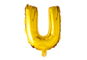 Letter Ballon U Goud - 41cm