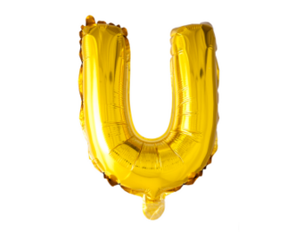Letter Ballon U Goud - 41cm