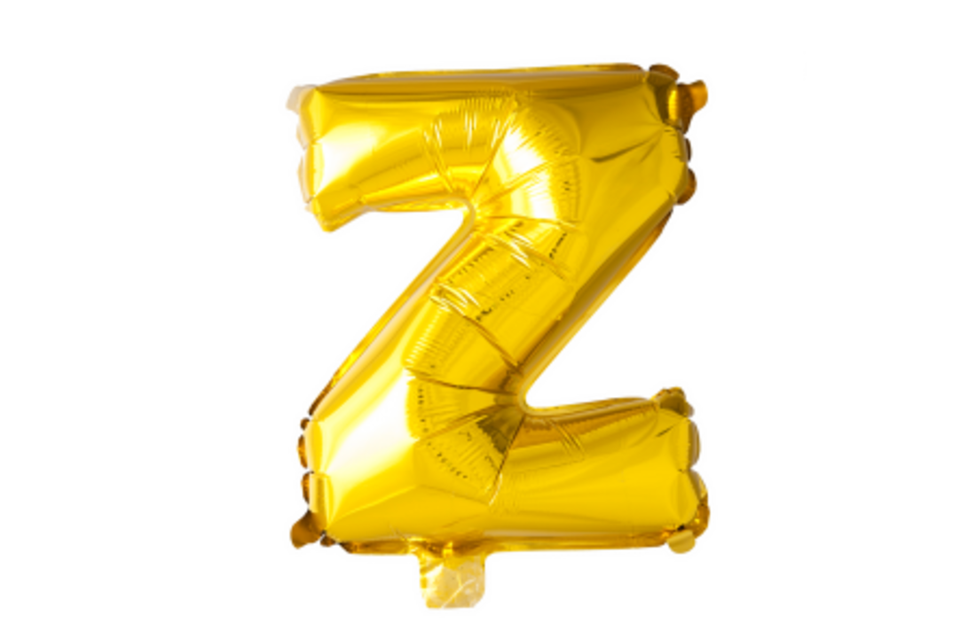 Letter Ballon Z Goud - 41cm