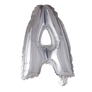Letter Ballon A Zilver - 41cm