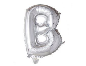 Letter Ballon B Zilver - 41cm