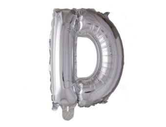 Letter Ballon D Zilver - 41cm