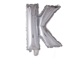 Letter Ballon K Zilver - 41cm