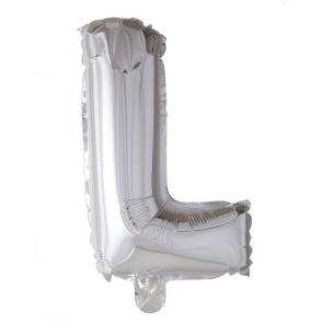 Letter Ballon L Zilver - 41cm