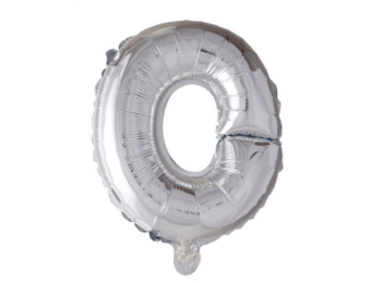 Letter Ballon O Zilver - 41cm