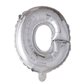 Letter Ballon O Zilver - 41cm