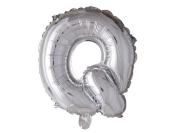 Letter Ballon Q Zilver - 41cm