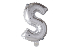 Letter Ballon S Zilver - 41cm