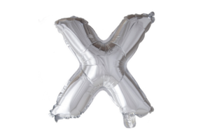 Letter Ballon X Zilver - 41cm