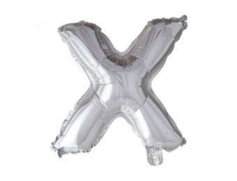 Letter Ballon X Zilver - 41cm