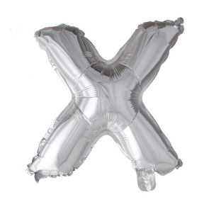 Letter Ballon X Zilver - 41cm