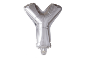 Letter Ballon Y Zilver - 41cm