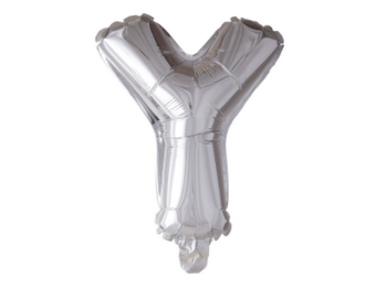Letter Ballon Y Zilver - 41cm