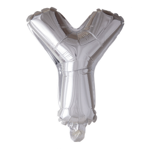 Letter Ballon Y Zilver - 41cm