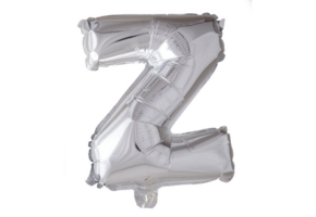 Letter Ballon Z Zilver - 41cm