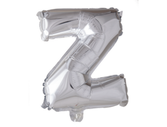Letter Ballon Z Zilver - 41cm