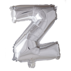 Letter Ballon Z Zilver - 41cm