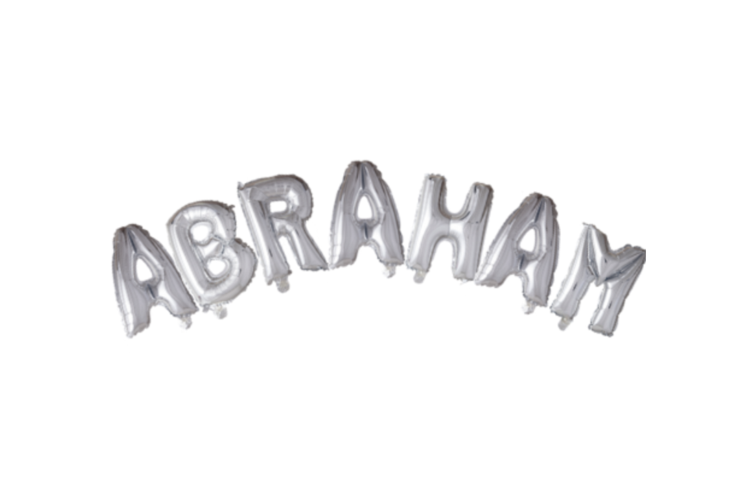 Abraham Letter Ballonnen Set Zilver - 41cm