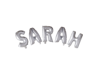 Sarah Letter Ballonnen Set Zilver- 41cm