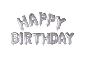 Happy Birthday Letter Ballonnen Set  Zilver- 41cm