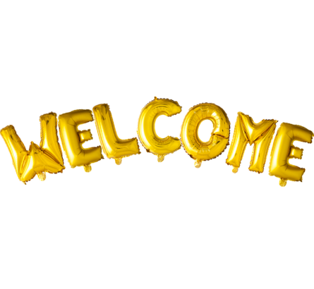 Welcome Letter Ballonnen Set Goud - 41cm