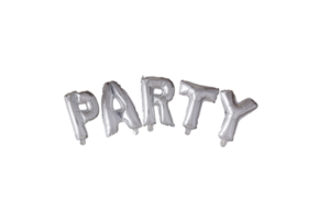 Party Letter Ballonnen Set  Zilver - 41cm