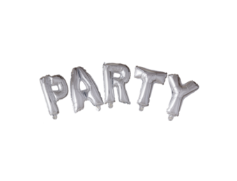 Party Letter Ballonnen Set  Zilver - 41cm