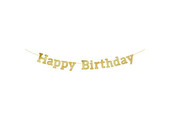 Happy Birthday Letterslinger Luxe Zwart - 3 meter