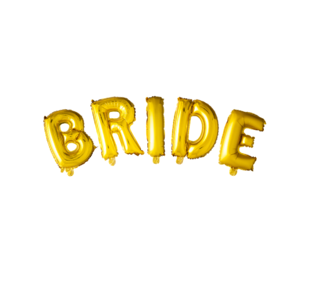 Bride Letter Ballonnen Set Goud - 41cm