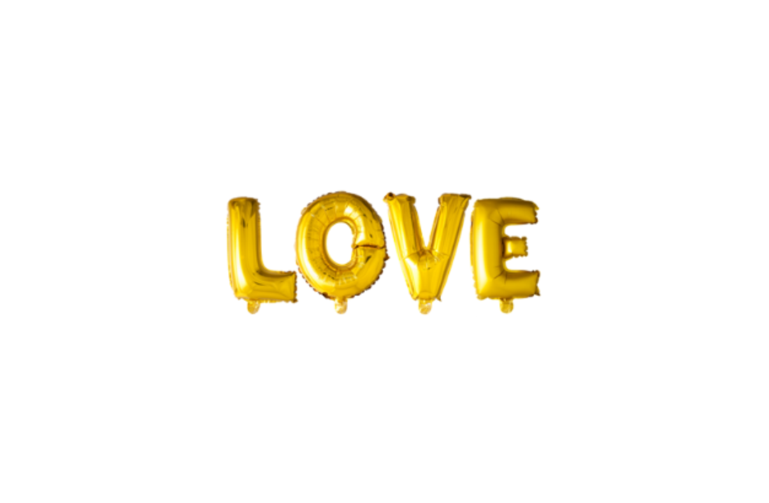 Love Letter Ballonnen Set Goud - 41cm