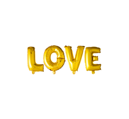 Love Letter Ballonnen Set Goud - 41cm