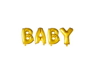 Baby Ballonnen Set  Goud - 41cm