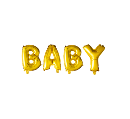 Baby Ballonnen Set  Goud - 41cm