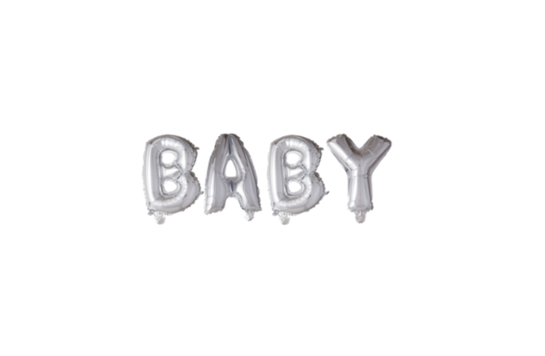 Baby Ballonnen Set Zilver - 41cm