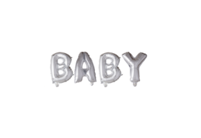 Baby Ballonnen Set  Zilver - 41cm
