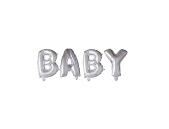 Baby Ballonnen Set  Zilver - 41cm