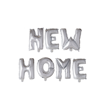 New Home Ballonnen Set Zilver - 41cm