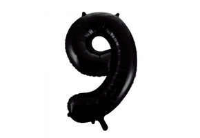 Cijfer Ballon Zwart 9 - 86cm