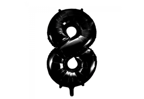 Cijfer Ballon Zwart 8 - 86cm