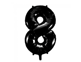 Cijfer Ballon Zwart 8 - 86cm