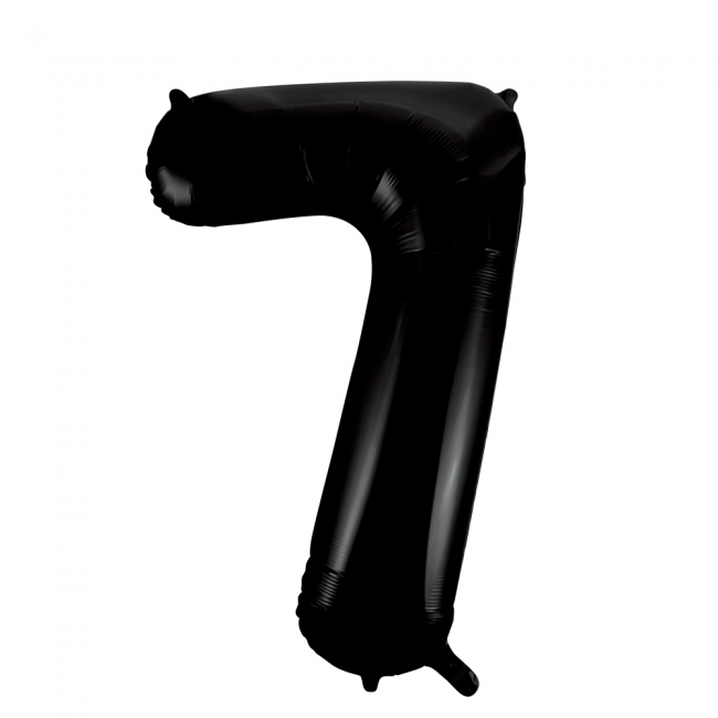 Cijfer Ballon Zwart 7 - 86cm