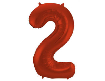 Cijfer Ballon Rood 2 - 86cm