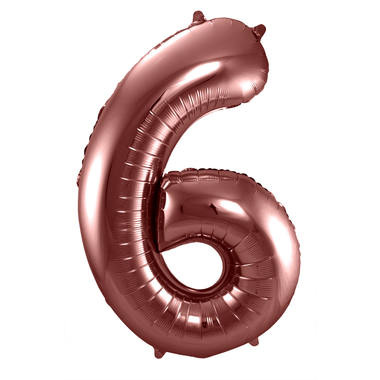 Cijfer Ballon Brons 6 - 86cm