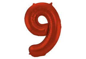 Cijfer Ballon Rood 9 - 86cm