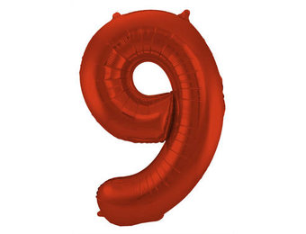 Cijfer Ballon Rood 9 - 86cm