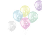 Ballonnen Pastel 2 Jaar Meerkleurig 33cm - 6 stuks