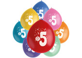 Ballonnen Color Pop Monsters 5 Jaar 23cm - 8 stuks